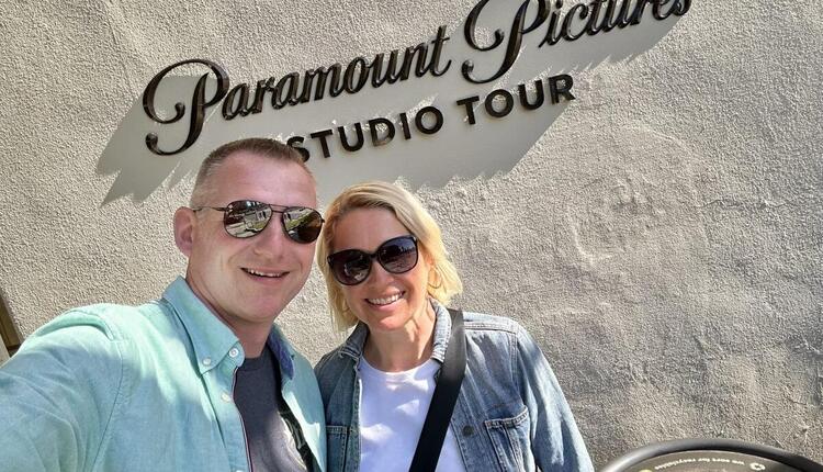 Sandra Und Dennis in den Paramount Studios Hollywood