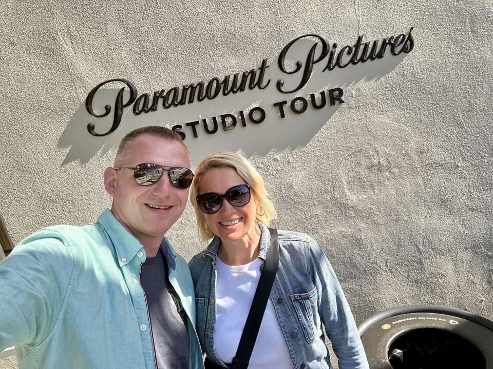 Sandra Und Dennis in den Paramount Studios Hollywood